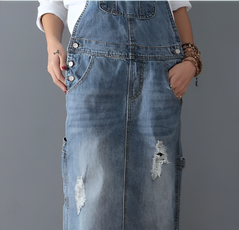 Jeans mote maxikjole