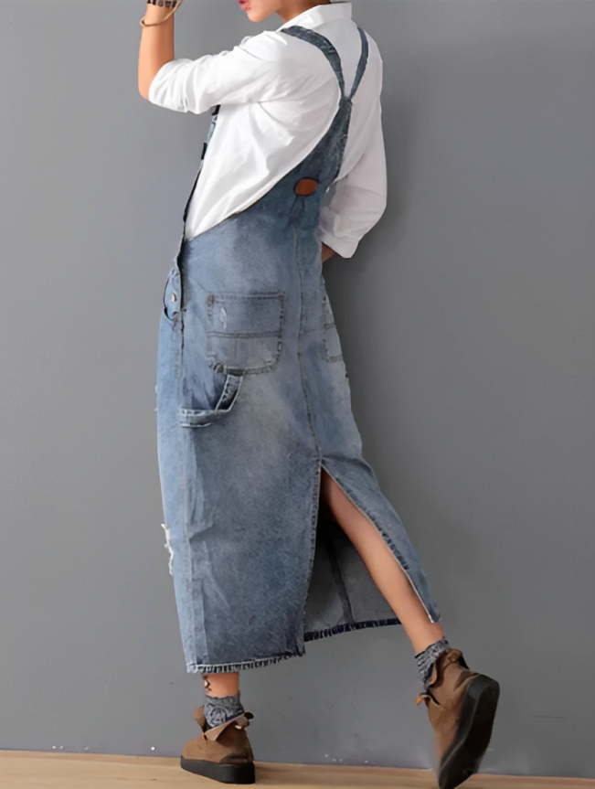 Jeans mote maxikjole