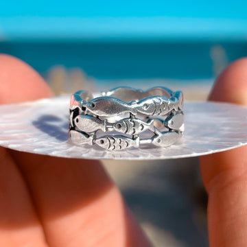 School of Fish Wrap Ring