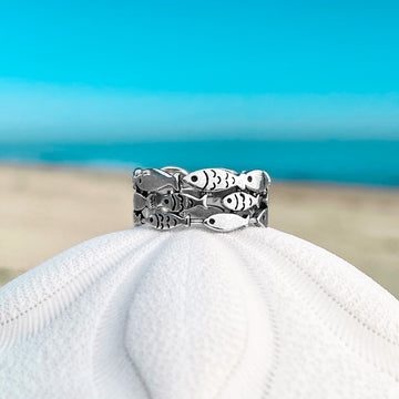 School of Fish Wrap Ring