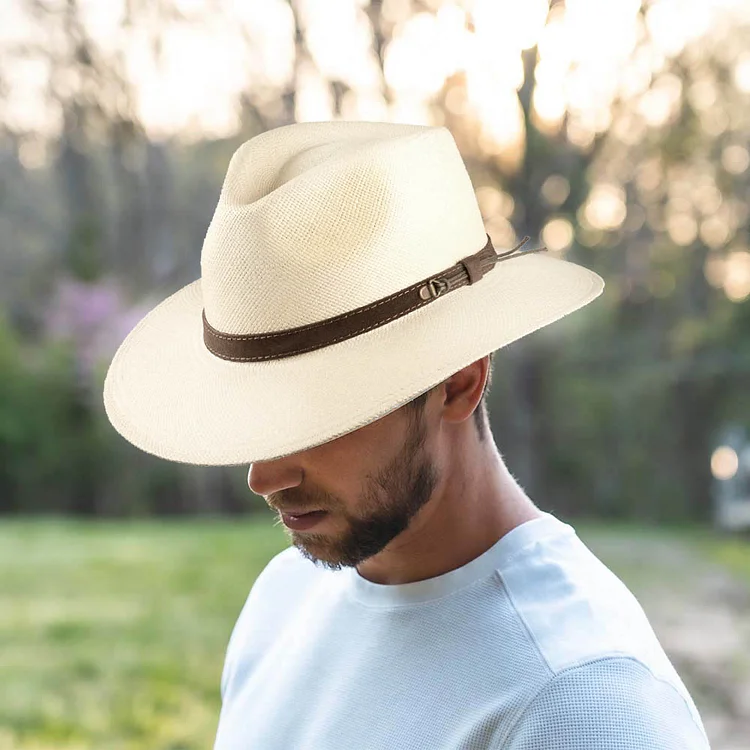 Kan rulles sammen for å pakkes-Sombrero de Paja Panamá Loreto Ecuador - Paja Toquilla