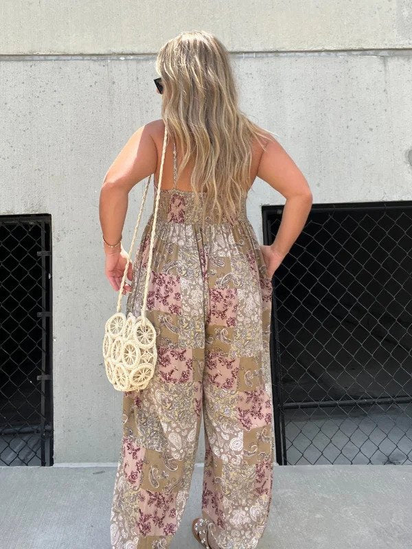 Cooper Patchwork Print Slouchy Jumpsuit