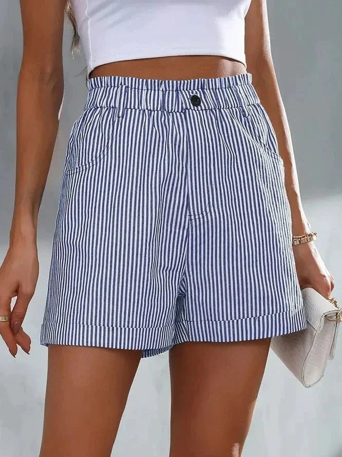 Løse casual stripete shortsLøse casual stripete shorts