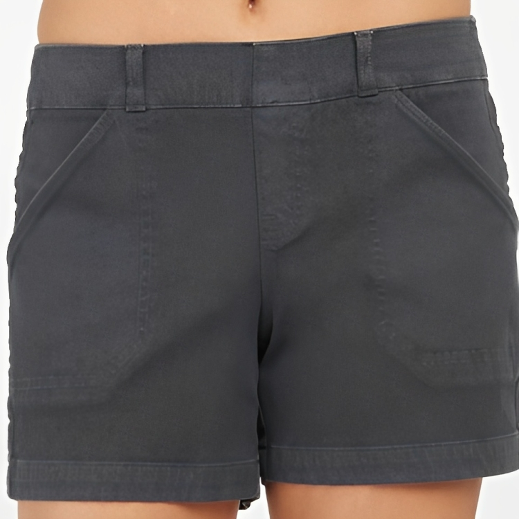 Dameshorts Sommermote Høye stretch shorts med lommer Casual bukser