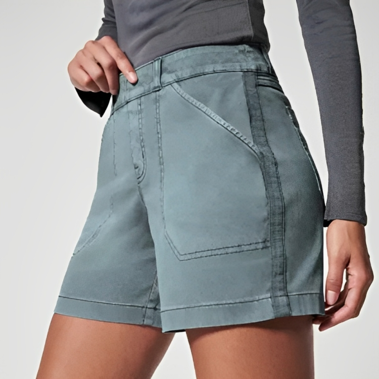 Dameshorts Sommermote Høye stretch shorts med lommer Casual bukser