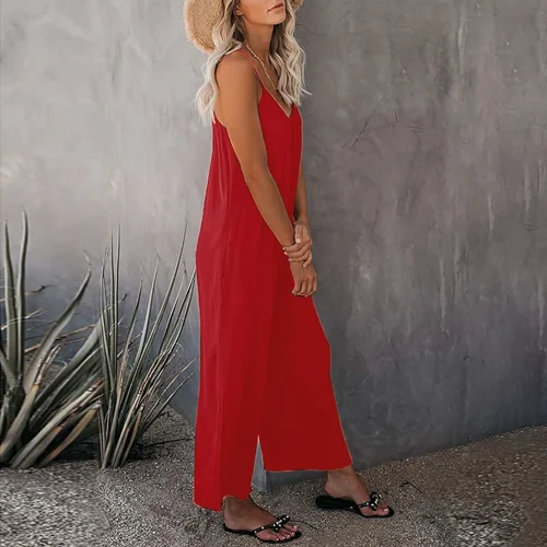 🔥Hot Sale 49% rabatt 🔥Ultimate Flowy Jumpsuit Med Lommer✨Kjøp 2 Ekstra 10% Avsla